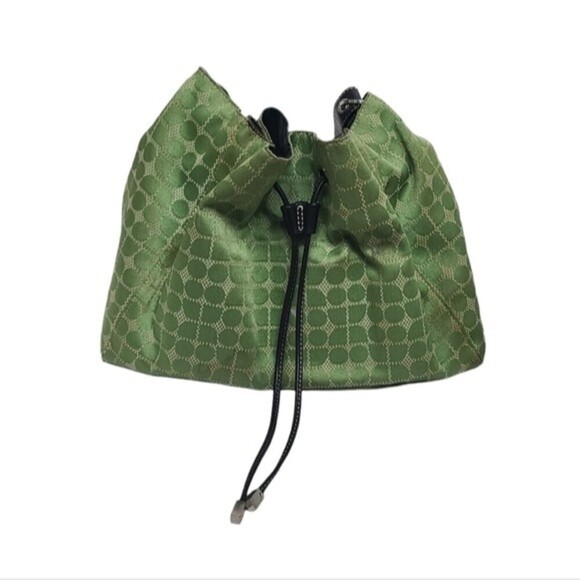 Kate Spade Green Drawstring Tote Purse - Picture 1 of 14